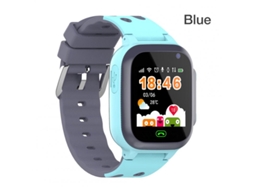 Smartwatch Infantil À Prova D'Água com Gps Posicionamento Cartão Sim com Luz Respiratória Aplicativo Usb Telefone Azul