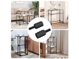 Vidaxl Parafuso De Distância 2 Unid. Preto M4 Borracha E Aço