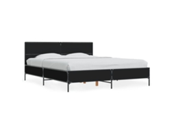 Bed Frame, Bed Frames Vidaxl Preto Madeira Processada (150 X 200 Cm)