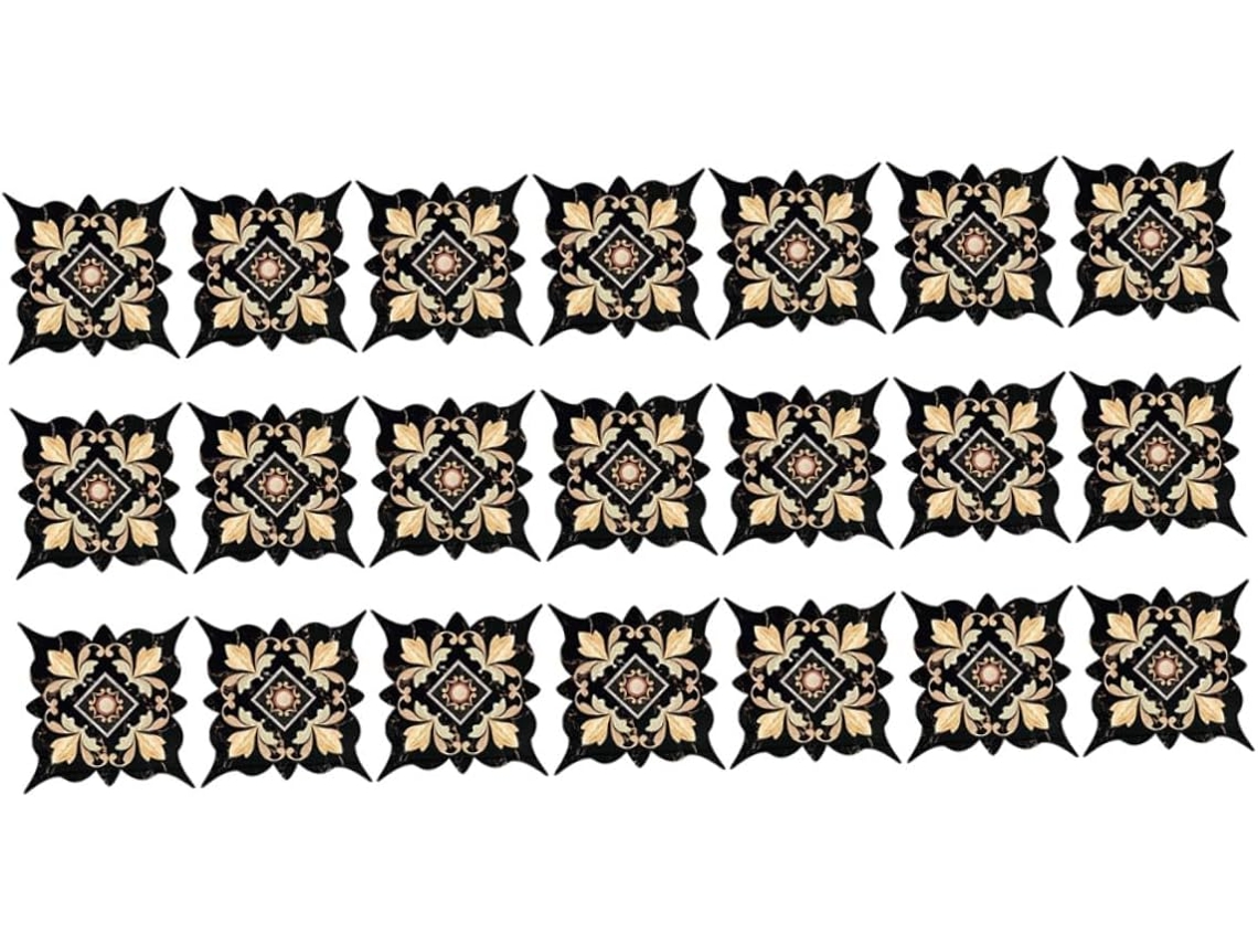 Conjunto 21 Adesivos Azulejo Cerâmico Autoadesivos Removíveis Impermeáveis Resistentes Desgaste Decoração GOKOCO