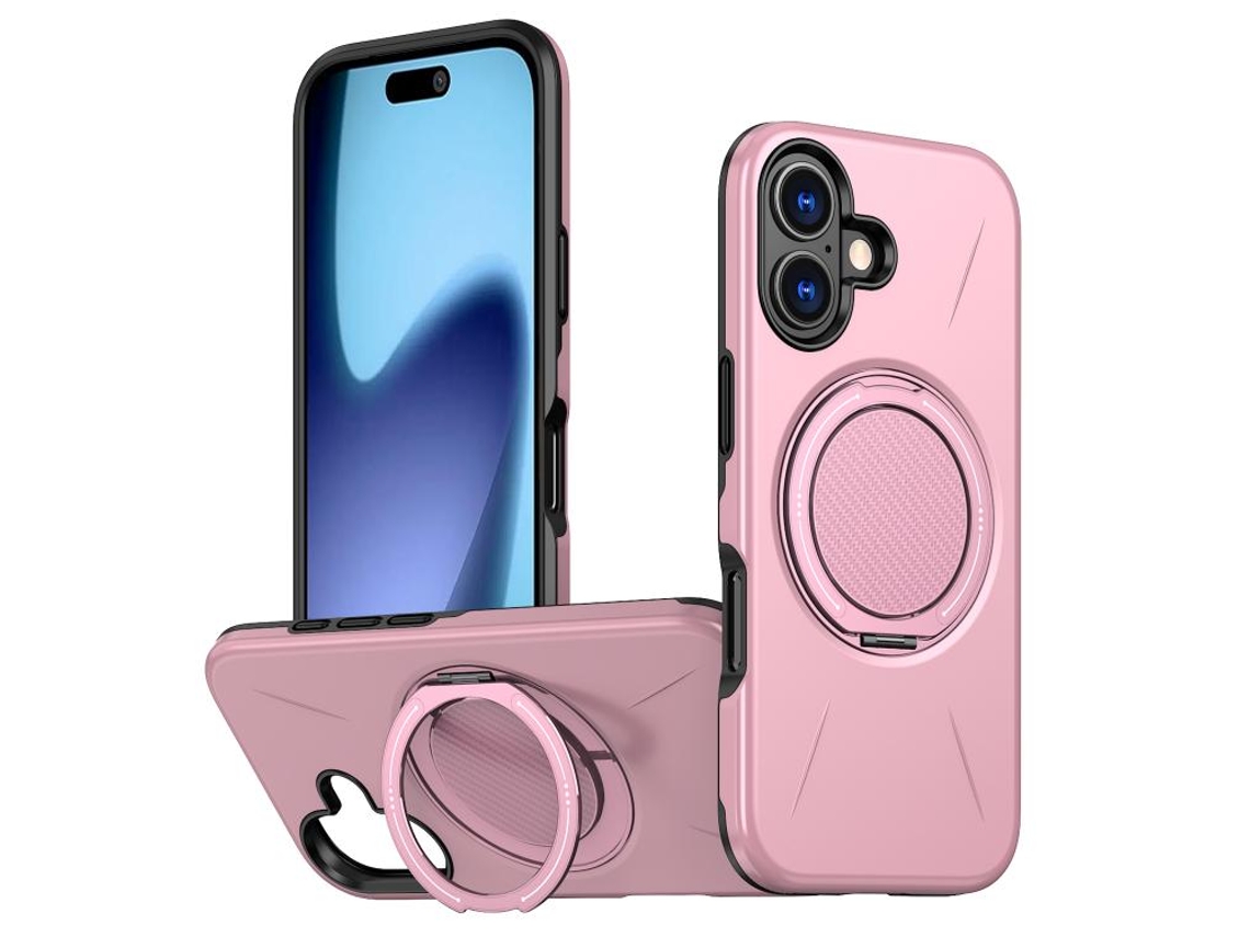 Capa Para Iphone 17 - Metal Com Função De Rotação E Magsafe, Híbrida De Tpu E Pc.