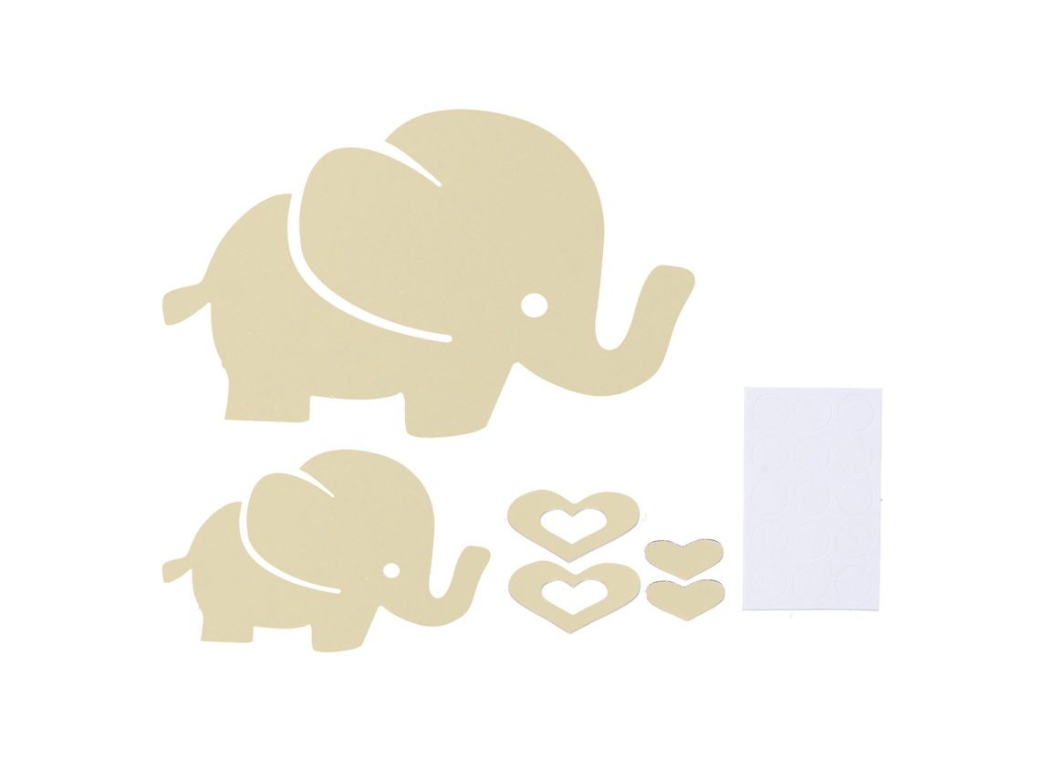 Adesivo de Parede de Espelho Elefante Cartoon LAXISCREED