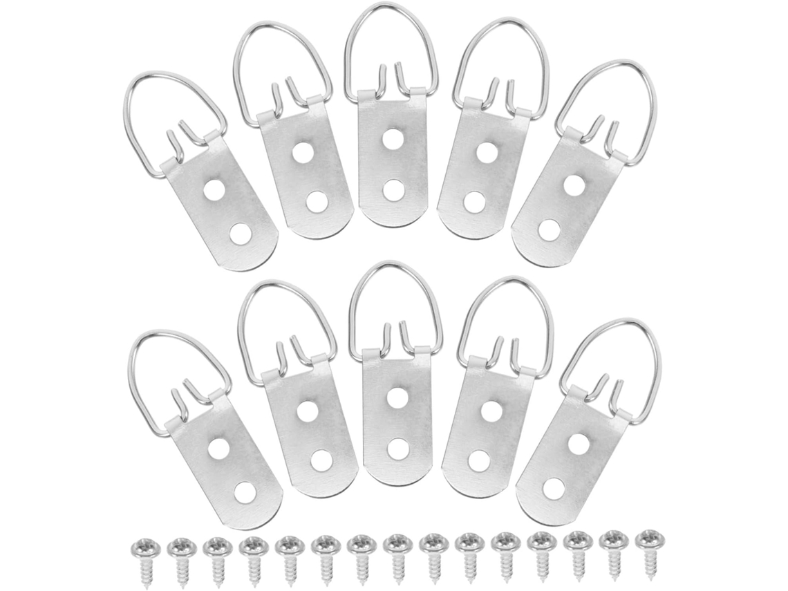 Conjunto De 30 Ganchos Tipo D Para Molduras Com Parafusos, Suporte Resistente Para Pendurar Quadros Gokoco