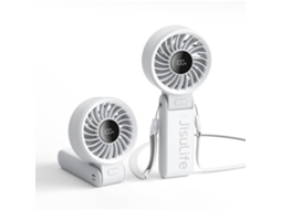 Ventilador de mão, mesa e pescoço, visor LED, dobrável em 150°, cinco velocidades