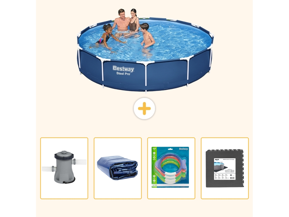 Bestway Piscina Bestway Steel Pro Redonda - 366x76 Cm - 5-peças S177
