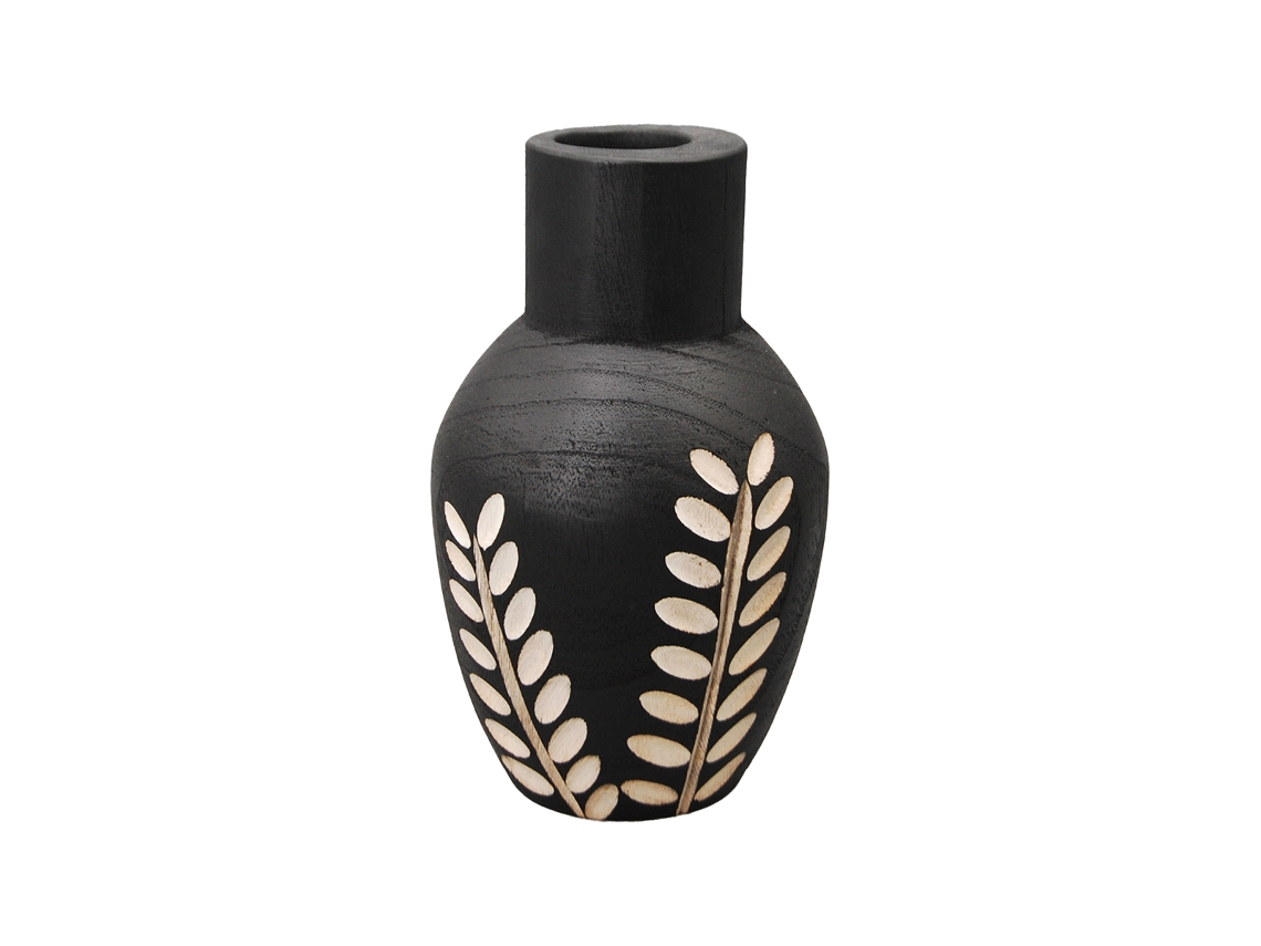 ORIGEN Home Decor Vaso Preto - 24x15x15cm