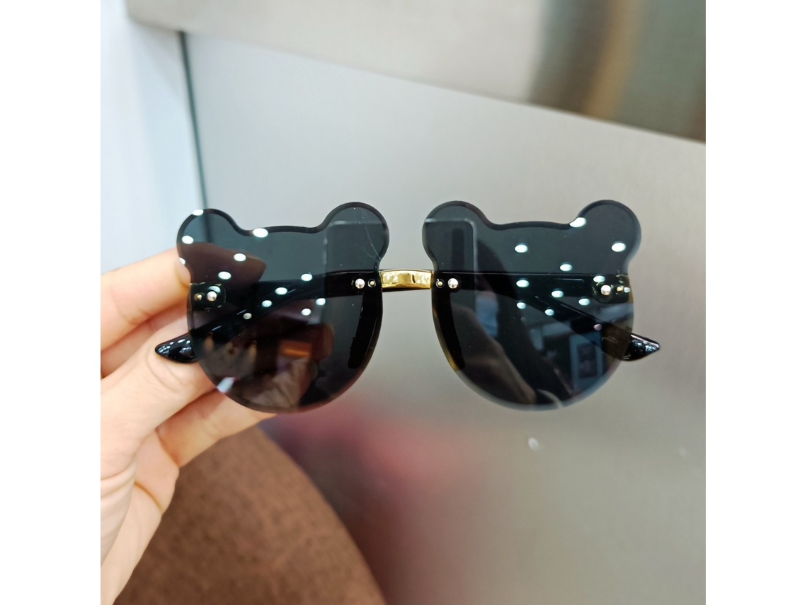 Óculos de Sol para Crianças e Bebés em Pc Resin, Forma Fofa, Cor Preto | S/MARCA
