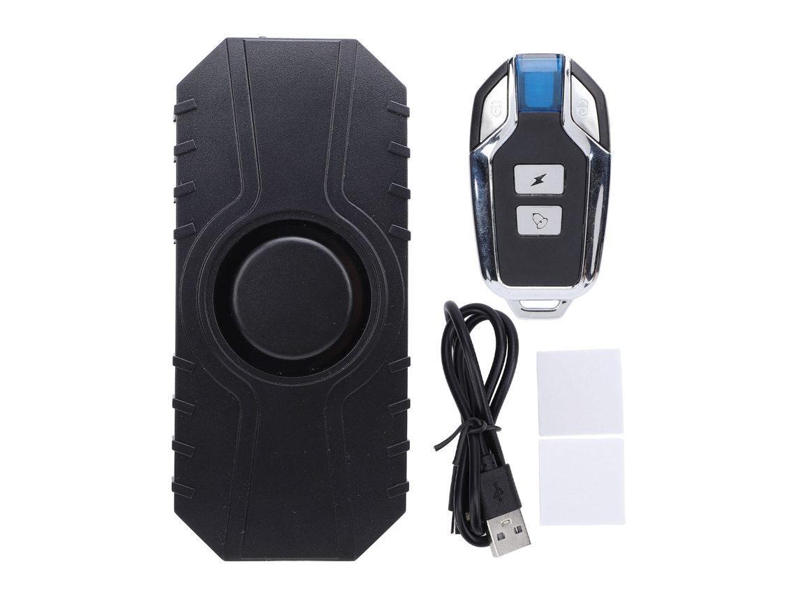 Alarma Inalámbrica Para Bicicleta Con Control Remoto Recargable 115db Sensor De Vibración Resistente Al Agua Ip55