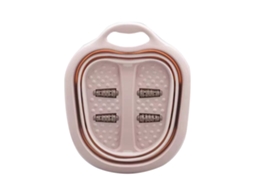Bacia de Banho para Encharcamento de Pés Plegável com Rodízios de Massagem Rosa Alivia Dor e Fadiga S/MARCA