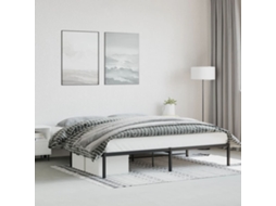 Vidaxl Estrutura De Cama 200x200 Cm Metal Preto