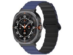 Bracelete Silicone Magnético Azul Escuro para Samsung Galaxy Watch Ultra 47mm XIAOMOYU