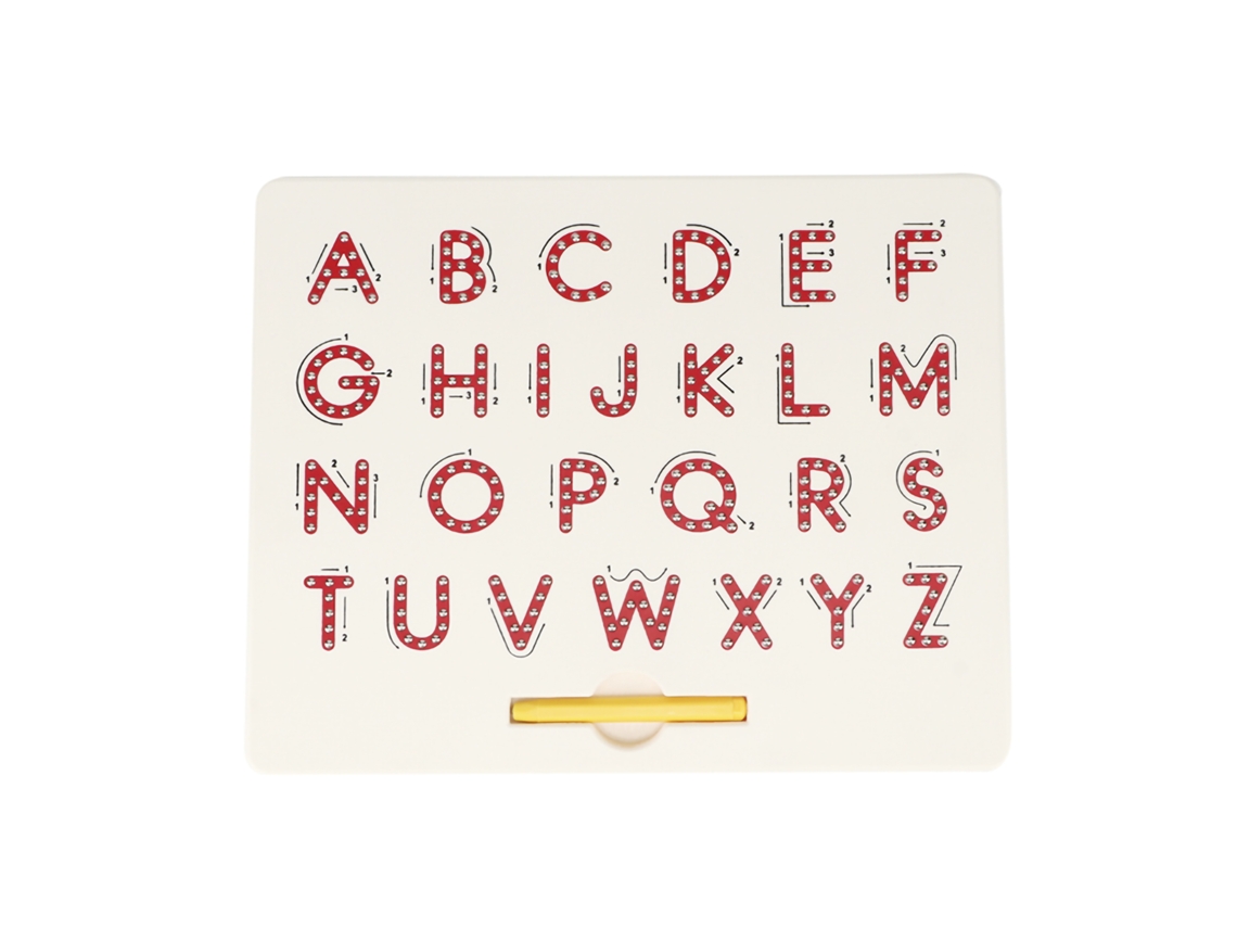 Primerox quadro Mágico de Desenho Alfabeto A z Brinquedo Educativo para Crianças com Caneta (vermelho)
