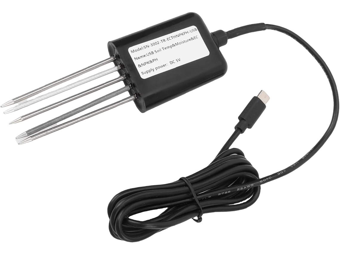 Duokon 7em 1-medidor De Npk Para Solo, Detector Temperatura E Umidade Aço Inoxidável Com Classificação Ip68
