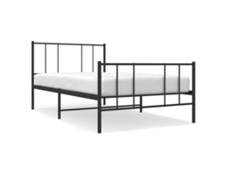 Bed Frame, Bed Frames Vidaxl Preto Aço (100 X 200 Cm)