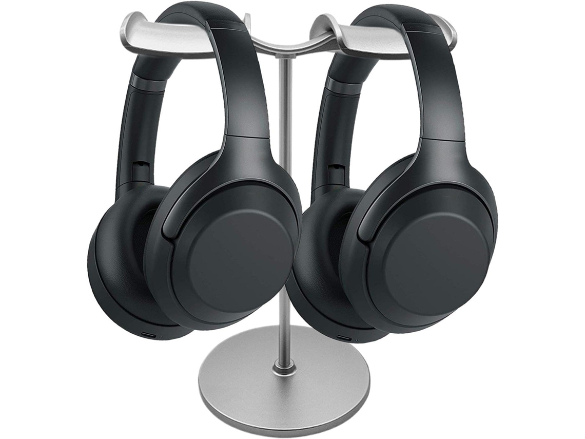 Suporte De Mesa Para Fone Ouvido – Organizador Dois Fones, Suporte De Mesa Em Alumínio Para Dois Fones Ouvido