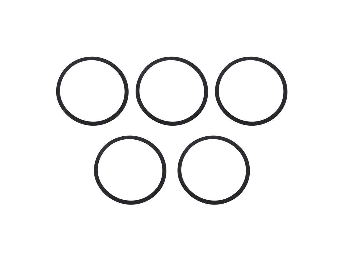 5pcs Anel De Vedação De Alto-falante Eva Anti-vibração Anti-deslizante Redução De Ruído 245mm