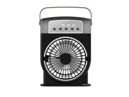 Mini Ventilador Portátil Recarregável 3 em 1 com Umidificador e Luz Led AQUAFORGE