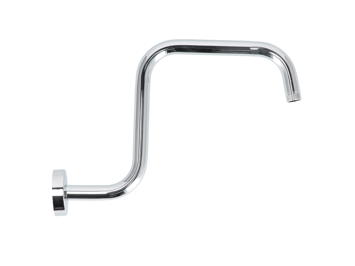 Braço De Chuveiro Em Formato S 13 Polegadas, Suporte Extensão Para Americano, Acessórios Banheiro Aço Inoxidável Com Revestimento Eletrolíti