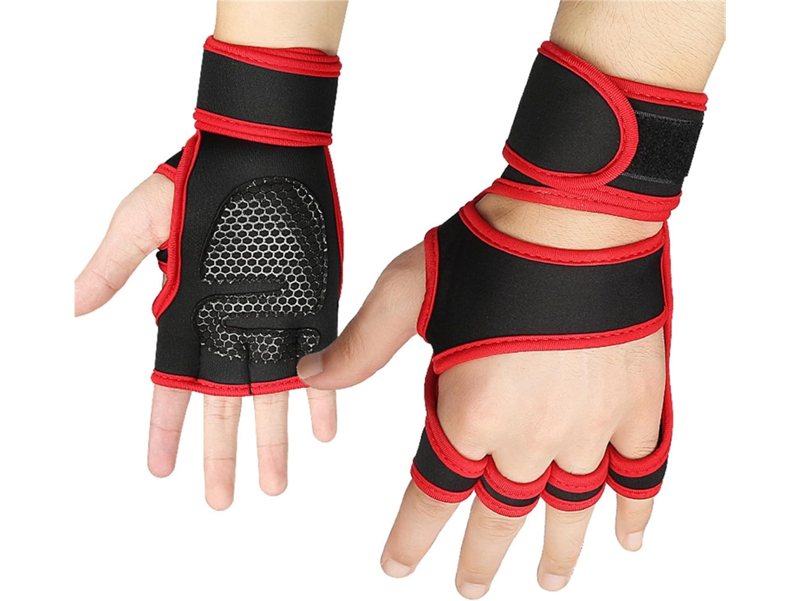 Par De Luvas Levantamento Peso Com Suporte Para O Pulso, Luvas De Treino Para Ginásio, Para Homens E Mulheres, Fitness