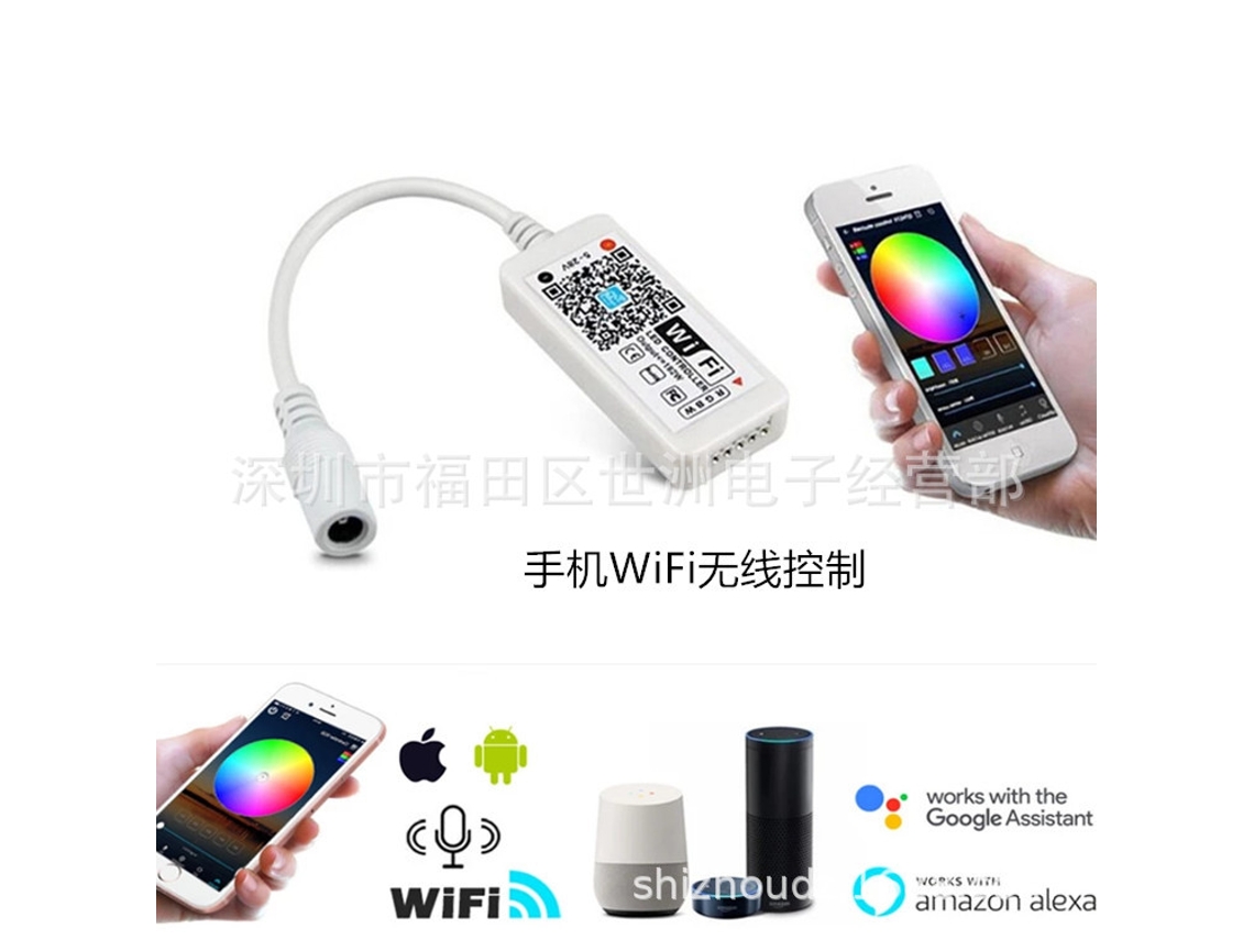 Controlador Sem Fio Wifi EOOCOO (app para Smartphone de Led Rgbw de 7 Cores Inteligente)