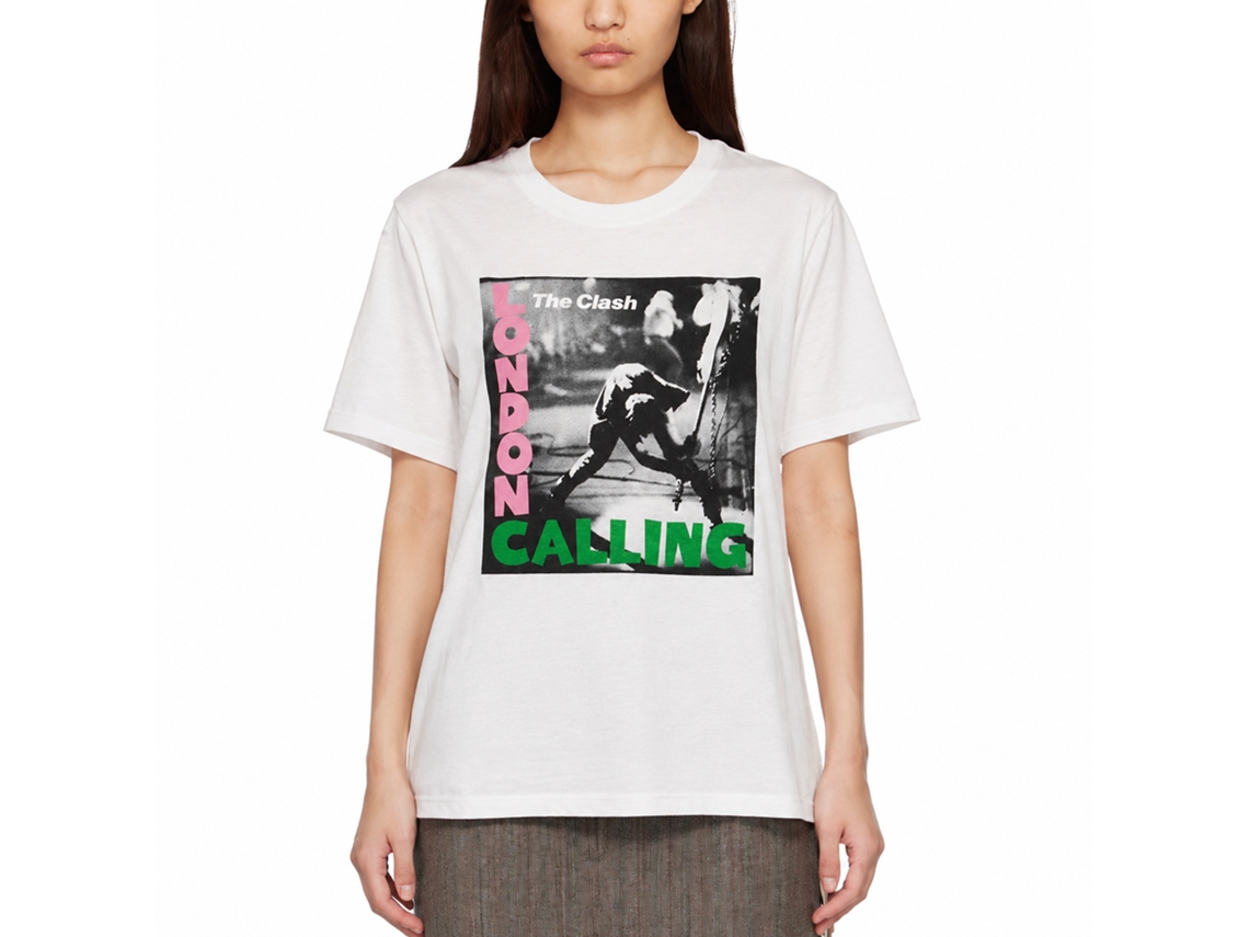 The Clash London Calling T-shirt White Unisex Adults Size:l