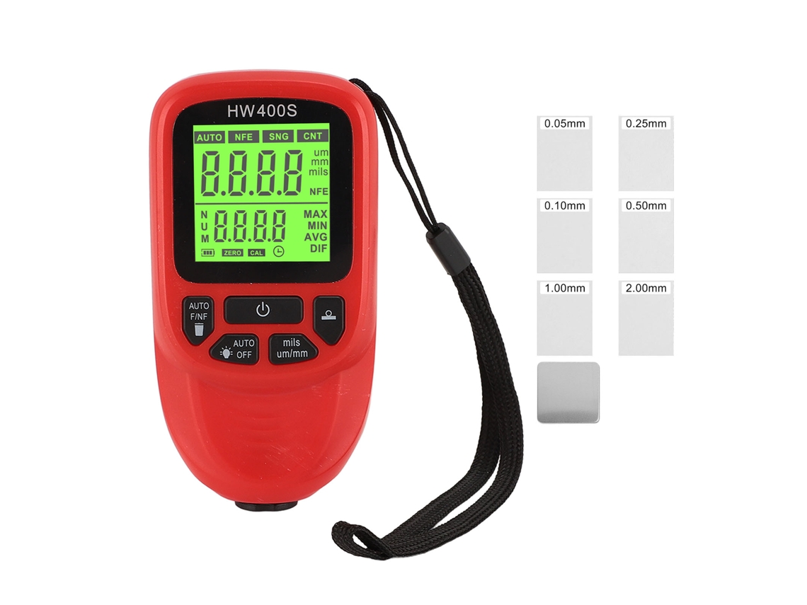 Medidor De Grosor De Pintura Profesional Preciso 3 Unidades Mil Gauge Rojo