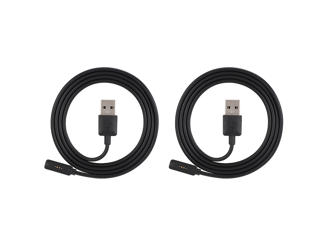 2pcs Cabo De Carregamento Para Smartwatch Asus Zen Watch 2 Interface De Sonda Preto