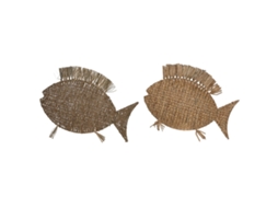 Figura Decorativa Home Esprit Natural Peixe Mediterrâneo 63 X 5 X 50 Cm (2 Unidades)