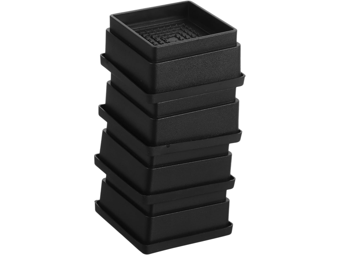 Deslizadores de plástico preto Yardenfun para cadeiras reclináveis, suportes para pés resistentes com montagem inclusa.