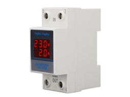 Yuru medidor de Tensão e Corrente de Trilho Din com Display Duplo Led Digital Ac50 500v 0 63a Sdm002