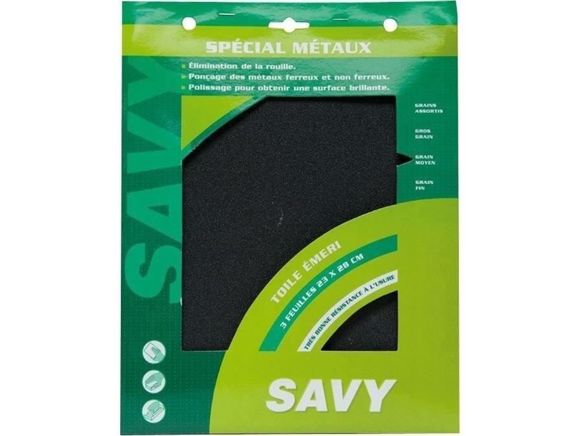 Lixa De Esmeril Média Savy Conjunto De 3 Lixar E Polir Metal