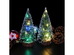 Árvore De Natal Mini Artificial Com Led Mesa 15cm 6pcs