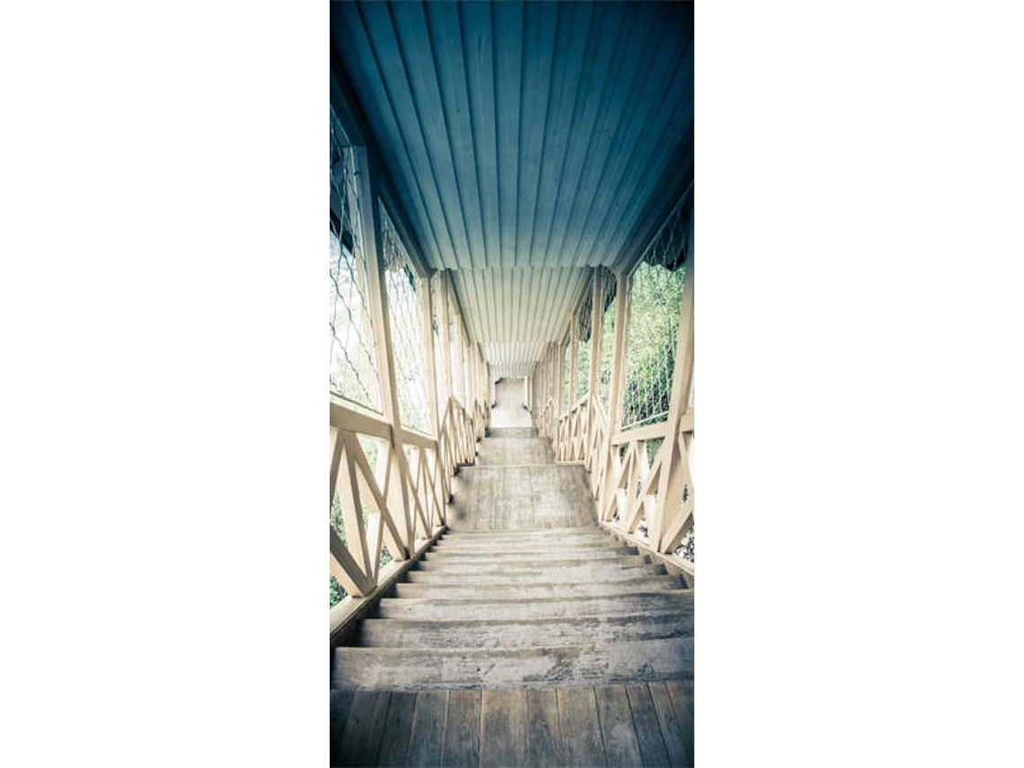 Adesivo Decorativo para  Portas ARTGEIST Escadas Vintage De Madeira (90x210 cm)