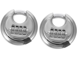 Conjunto De 2 Cadeados Combinação Reforçados Em Aço Inoxidável Com