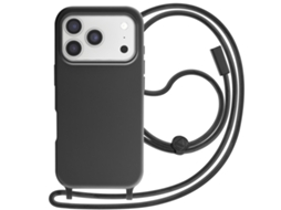 Avizar Capa Para Iphone 17 Pro Max Soft Touch Com Cordão De Pescoço Preto