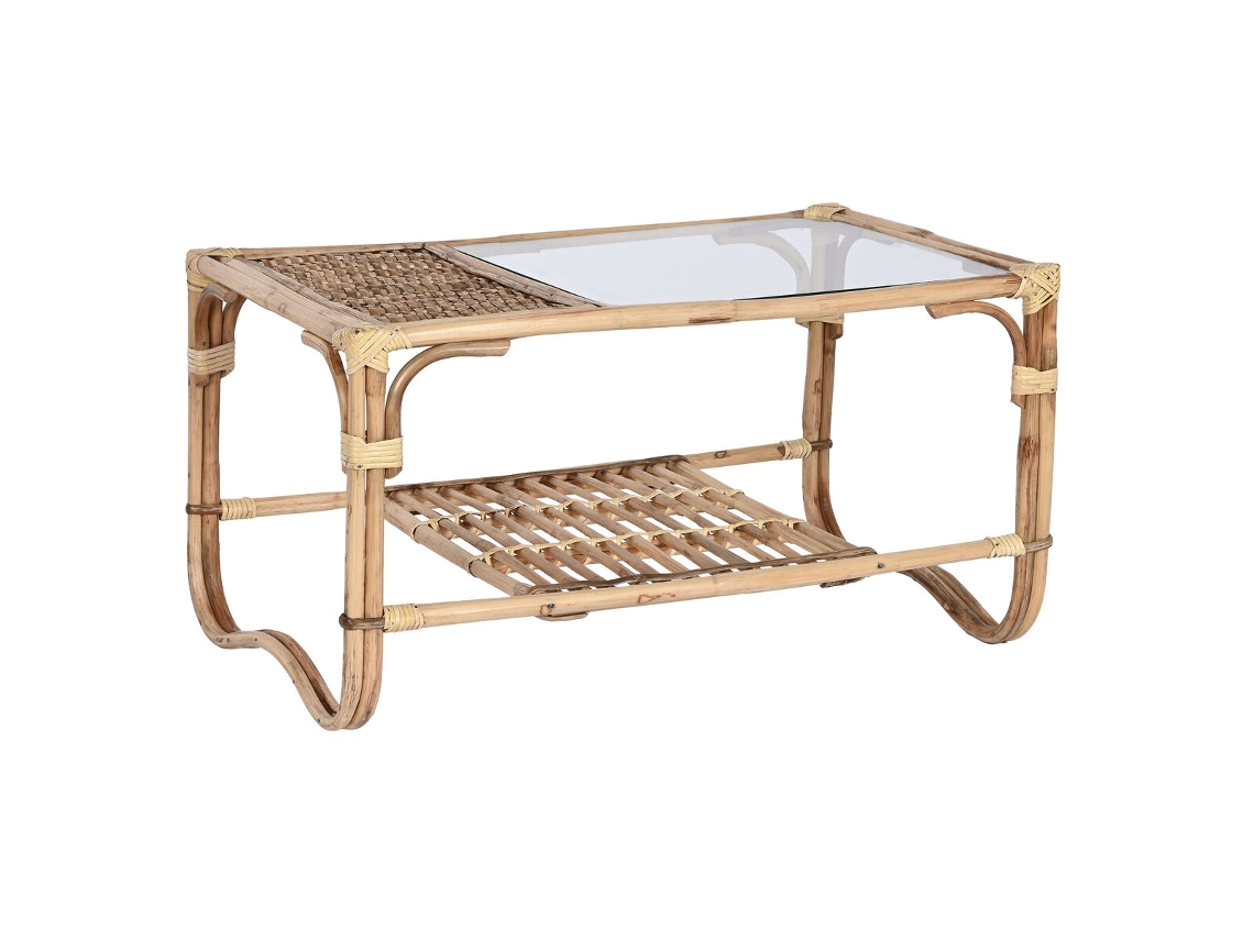 Mesa de Centro HOME ESPRIT Natural Bambu Rotim 76 X 46 X 40 Cm
