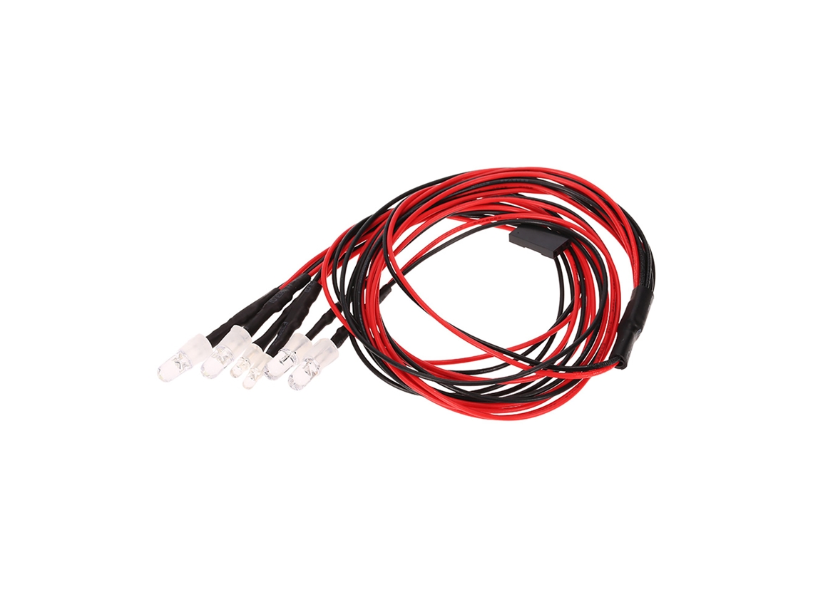 Mali kit de Luzes Led 6 para Carros Controle Remoto 1/10 1/8 4wd Off road Tamiya Axial Scx10 D90 Hpi