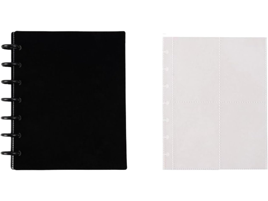 Générique Album Photo Couleur Unie - Support Rangement For Cartes Postales(black - 20 Pages)
