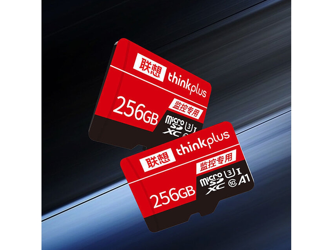 Cartão de memória TF Lenovo Thinkplus Classe 10 de alta velocidade, 256 GB/128 GB/64 GB, 100 MB/s