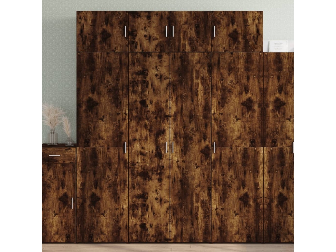 Vidaxl Armário Alto 80x42,5x185 Cm Deriv. De Madeira Carvalho Fumado