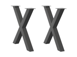 Dining Table Leg, Dining Table Legs Vidaxl Antracite Aço (80 X (72-73) Cm (80 Mm))
