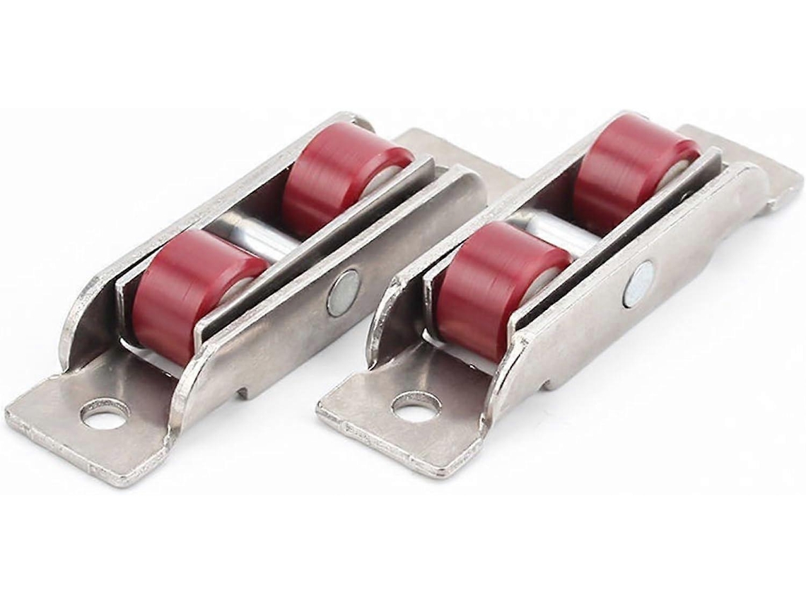 4 Peças de Rodas Polea de Nylon Silencioso Aço Inoxidável para Portas Deslizantes Janelas, 64mm
