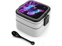Marmita Bento De Dupla Camada Com Design Minimalista Moderno, Empilhável, À Prova De Vazamentos, Retangular, Ideal Para