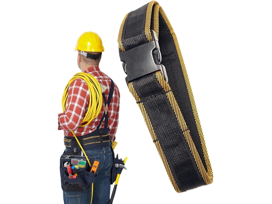 Cinto de ferramentas masculino, cinto de ferramentas para carpintaria, cinto de cintura ajustável para mecânico.