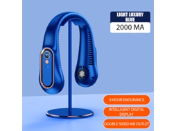 Ventilador de Pescoço MDUG, visor digital, sem hélices, portátil, recarregável USB