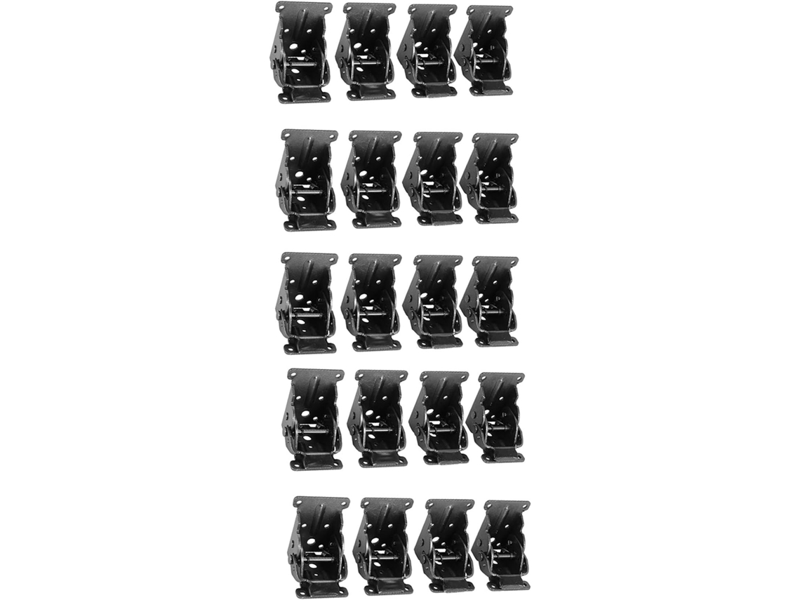 Conjunto De 20 Peças Dobradiças Autotravantes Para Estrutura Suporte, Ferragens E Reforços Para Pernas De Mesa Dobráveis