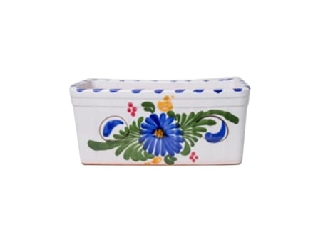 Jardinera ceramica flor 80x20 cm