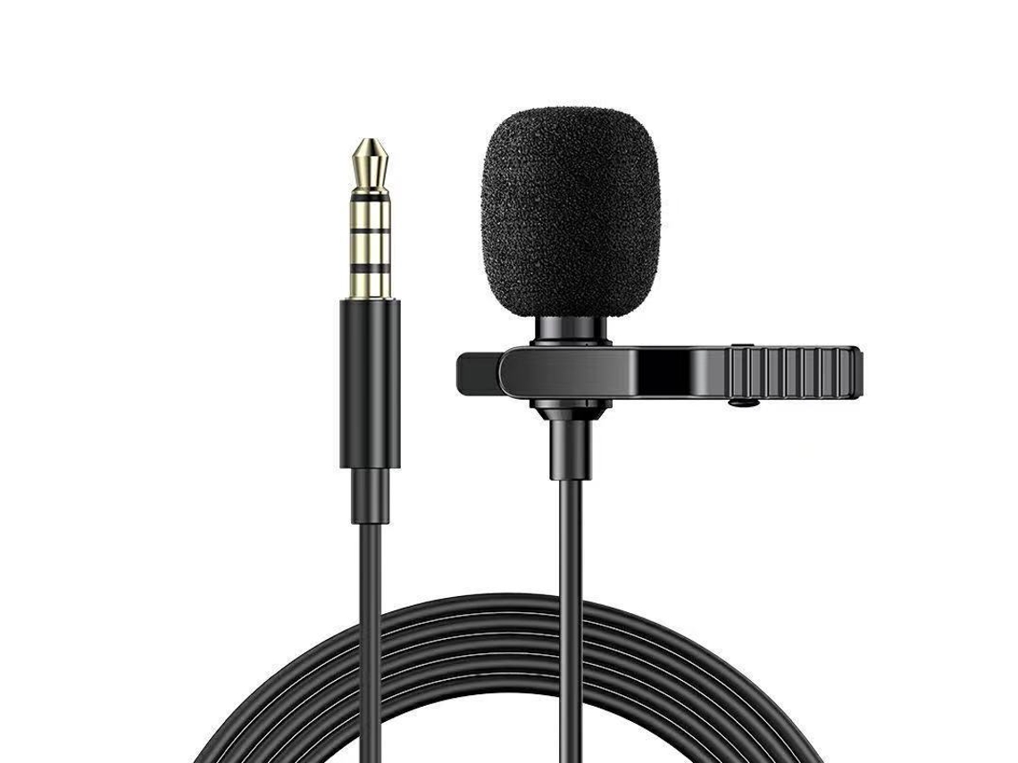 //2 Microfones Para Pc Com Conector De Áudio De 3,5 Mm, Clipe E Protetor De Vento De Pele Sintética, Cabo De 2 M, Mini Microfone Aquaforge