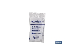 Bolsa 25 uds. taco de plástico 8 mm venta unitaria