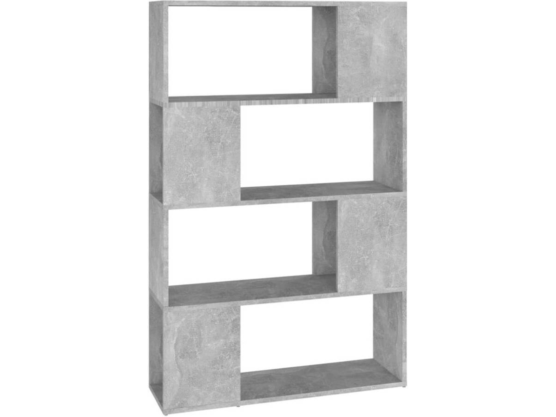 Book Cabinet Room Divider, Book Cabinet Room Dividers Vidaxl Cinzeto Madeira Processada (80 X 24 X 124.5 Cm)